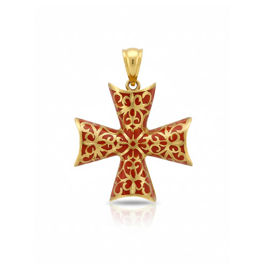 Croce Oro 18Kt con Smalto