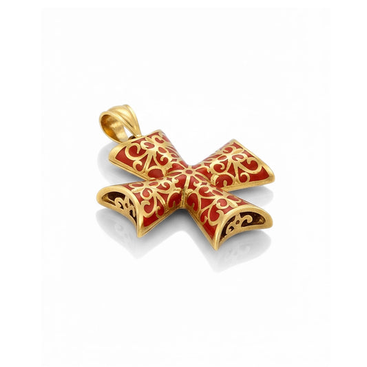 Croce Oro 18Kt con Smalto