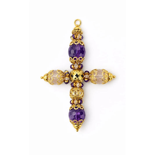 Croce Oro 18Kt con Ametista