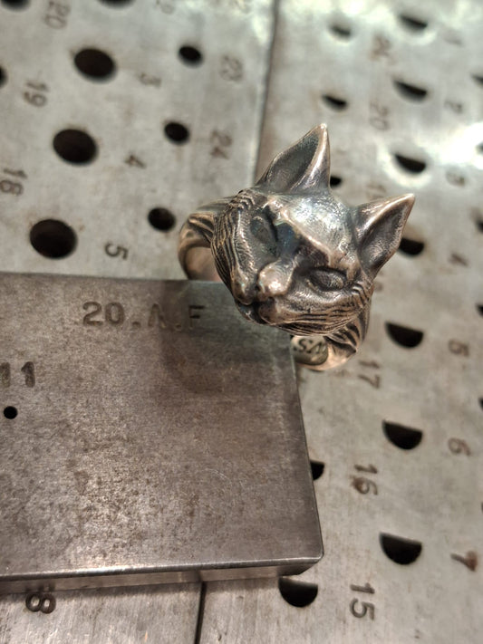 Anello Gatto Argento 925